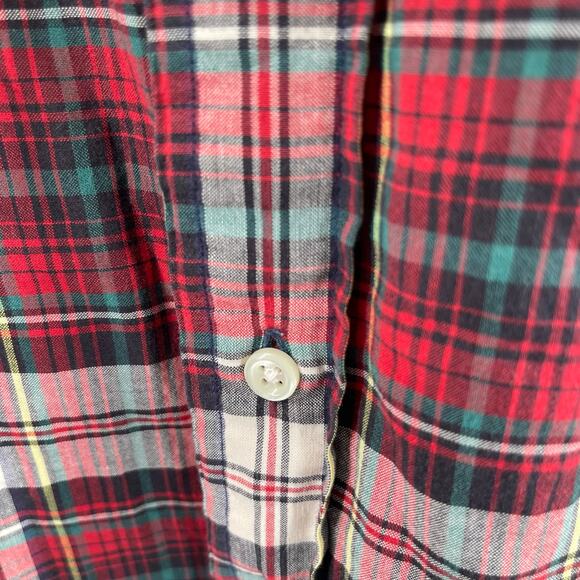 RALPH LAUREN Shirt Size Extra Large Classic Fit Tartan Plaid Short Sleeve Cotton - Picture 10 of 14